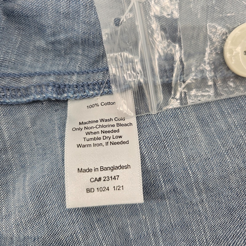 NWT Women's Talbots Button Front Lightweight Denim Skirt Forest Wash Size 8P - Picture 5 of 5